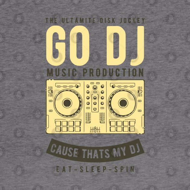 DJ Turntables Eat Sleep Spin by JakeRhodes